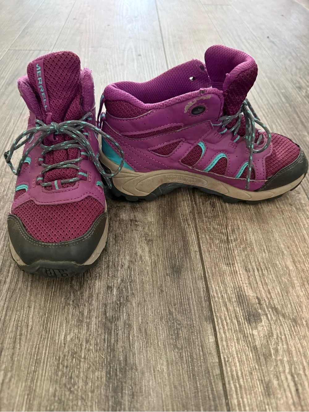 Merrell Kids Purple and Teal Waterproof Hiking Boots